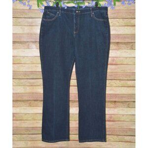 Wrangler Q-Baby Womens Western Blue Jeans Size 17 18 X 34 High Rise No Gap Waist